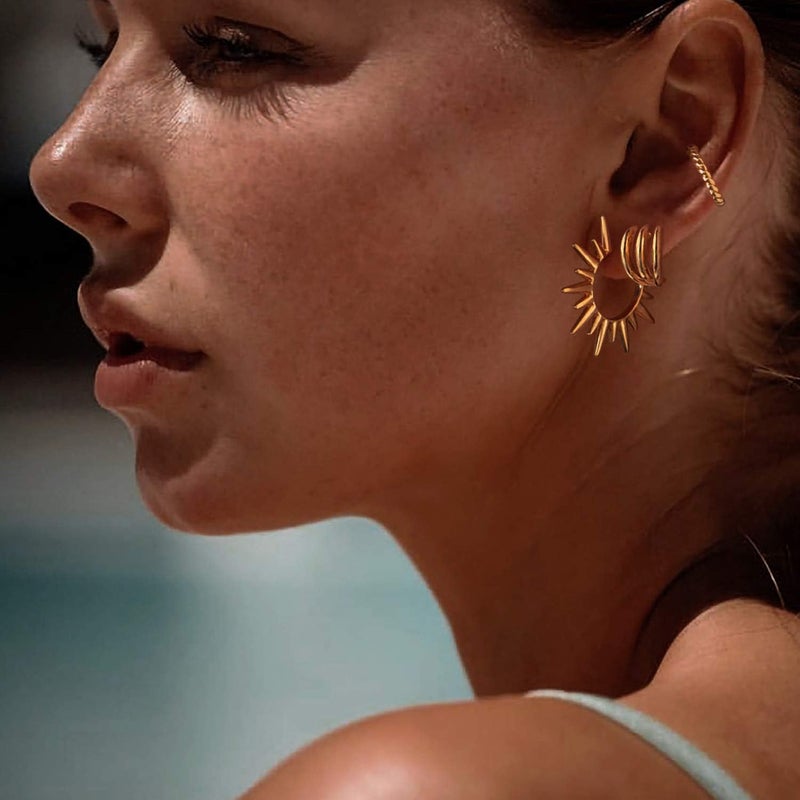MYEARS Women Ear Cuff Earring Gold Non Pierced Ear Cartilage Clip on Wrap Hoop 14K Gold Filled Tiny Boho Beach Simple Minimalist Delicate Handmade Hypoallergenic Jewelry Gift-Sold as Single/Pair - Image 1